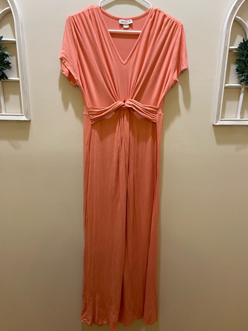 Coral Knot-Front Jumpsuit